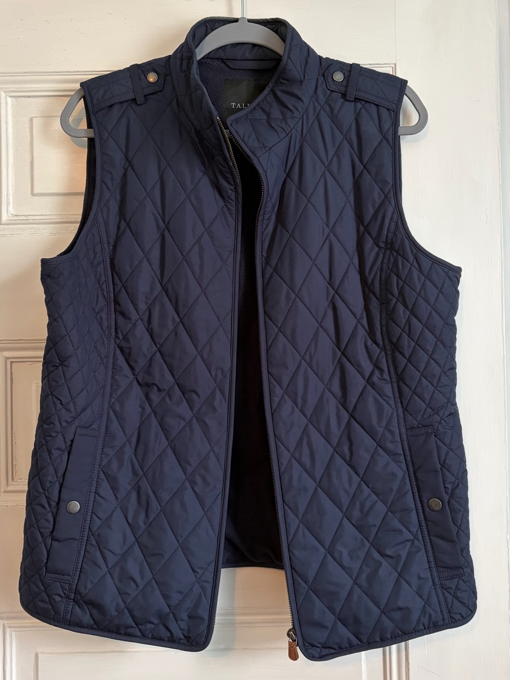 Talbots Diamond Quited Sleeveless Puffer Vest in Navy - L